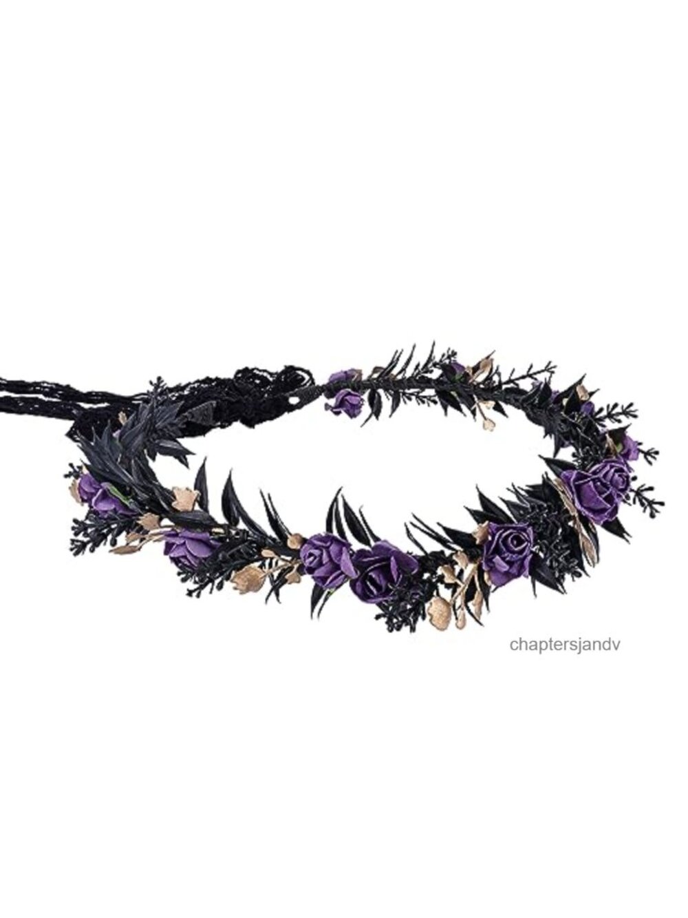 Floral Elf Crown Fairy Headpiece for Renaissance Cosplay Halloween